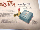 1951 Woodbury Tropic Tan Powder Vintage Print Ad