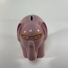 Target 2013 Pink Elephant Piggy Bank With Glasses Polka Dot Ear