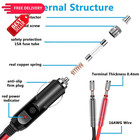 Holder 2 Pack 12v Fused Cigarette Lighter Male Plug With Leads   Led Light     