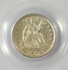 1854 Liberty Seated Half Dime W arrows Certified Pcgs Au 55 Silver 5c