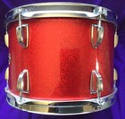 Ludwig 1968 Vintage 8x12 Red Sparkle 3 Ply Downbeat Rack Tom Nice  Cheap Price