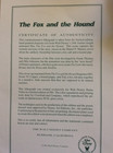The Fox And Hound Lithograph Cel In Limited Edition Of 500 Framed