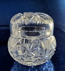 Antique Abp American Brilliant Period Cut Glass Powder Jar Circa 1890-1920