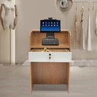 Reception Desk With Led Light  Checkout Counter Reception Desk W  Storage Drawer