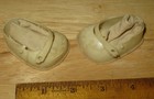 Set Of Vintage 1960 s Baby Doll White Plastic Shoes And Socks - 1 Pair - 2