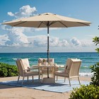 Outdoor Patio Umbrella With One Push Button Tilt And Crank  8 Sturdy Ribs Mar   