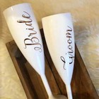 Personalized Champagne Flutes - Mr  And Mrs  Glasses - Wedding Favors In Bulk