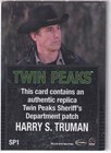 2019 Twin Peaks Sheriff Patch Card Sp1  Harry S Truman