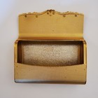 Rare Vintage 1950s Coblentz Gold Metal Clutch W rhinestones