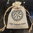 Wooden Elder Futhark Runes Set Of 25 With Printed Bag