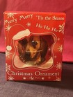 Christmas Ornaments Lot Of 2 Dachshunds New In Box