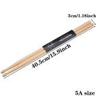 5a 7a Maple Drum Sticks 1 Pair Hard Maple Wood Drumsticks For Practice