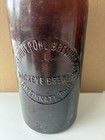 Antique Bottle Cincinnati Ohio C1915 Hudepohl Buckeye Amber Glass Beer Blob Top