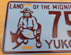 Vintage Original 1961 Yukon Canada License Plate Tag   757 Gold Miner