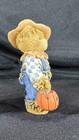 Cherished Teddies Tom Scarecrow Bear Figurine Halloween 2001 Enesco Vintage