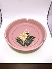 Nwot Vtg Handmade Rare Ashtray Original Studio Art Pottery Pink Daisy Floral