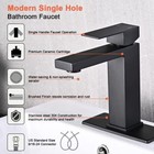 Bathroom Basin Faucet Waterfall Single Handle Vanity Sink Mixer Tap Deck Mounted