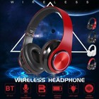 Wireless Bluetooth Stereo Foldable Earphones Pro Bass Headphones Headsets Mic