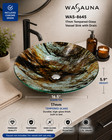 Wasauna Tempered Glass Vessel Bathroom Sink Collection Rare