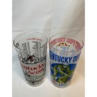 1973 Kentucky Derby Secretariat Glasses     Variant Set Of 2    excellent Condition