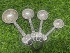 Ganz Cat Measuring Spoons Set Silver Tone Kitty Kitchen Collectible 4pc