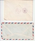  2  1960   s Korea Airmail Cover Envelopes One Registered Multiple Stamps
