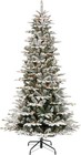 Puleo 7 5 Ft Pre-lit Artificial Christmas Tree Slim Flocked Aspen Fir 450 Lights