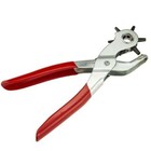New 9  Leather Hole Punch Heavy Duty Hand Pliers Belt Holes 6 Sized Puncher Tool