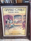 Extremely Rare Large Framed Grand Cirque Theater Royal Print Vintage