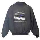 Vintage Greyhound Bus Line Size Medium Employee Driver Canvas Coat Embroidered
