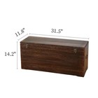 Wooden Storage Chest Rustic Trunk dark Brown Vintage Home Decor - Large Blank   