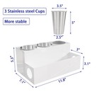 White Hair Tool Organizer Acrylic Hair Dryer And Styling Holder  Bathroom Cou   