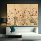 Korean Antique Art Painting Peony Flower Of Joseon Korea