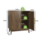 Sideboard Buffet Cabinet W storage  carved 2 Door Multifunctional Accent Cabinet
