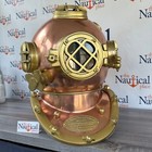 Copper   Antique Brass Finish Diver Helmet  Full Size Mark V Diving Helmet  Navy