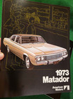 1973 Amc Matador 2-piece Set Of Sales Brochures owner s Manual  Nice Originals 