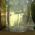 1890s Hand Blown Clear Poland Water Ricker Figural Moses Bottle Mineral Water