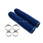 2x Blue Fork Boots Gaiters Fit Honda Cr125 Cr250 Xr250 Xr400 Cr500 Xr600 Xr650