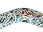 Dream Time Australia 8  Hand Painted   Crafted Unique Kangaroo Art Boomerang Vg