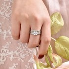 Infinity Wedding Ring Set For Women Engagement Promise Ring Cz Sterling Silver