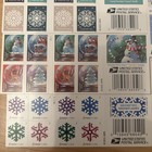 160 Forever Stamps Usps 8 Sheets Book Christmas Card Snowflake Winter Scenes