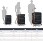 Keytang Explorer Lightweight Hardside Luggage 3 Piece Set   20 24 28    black Brown
