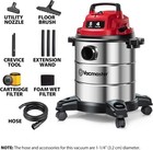 5-gallon 4 Peak Hp Stainless Steel Wet dry Vacuum Vac Cleaner With 6 Accessories