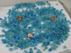 2 Pounds Assorted Shapes And Sizes India Handmade Sky Blue Glass Beads  trp-3     