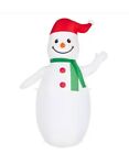 7ft Snowman W  Santa Hat   Scarf Christmas Inflatable By Gemmy
