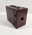 Kodak Rainbow Hawkeye No 2 Model C Maroon 120 Film Vintage Box Camera 1930s