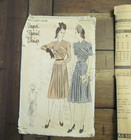 Vintage Vogue Special Design S-4271 Sewing Pattern One Piece Dress Sz 18  1941 
