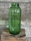 Vintage Water Juice Green Glass Reusable Refrigerator Bottle No Lid