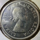 1958  1 Canada British Columbia 1 Dollar Silver Coin