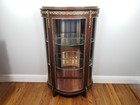Antique 1900 s Napoleon Iii Curved Glass  Vitrine Curio Cabinet W  Ormolu Mounts